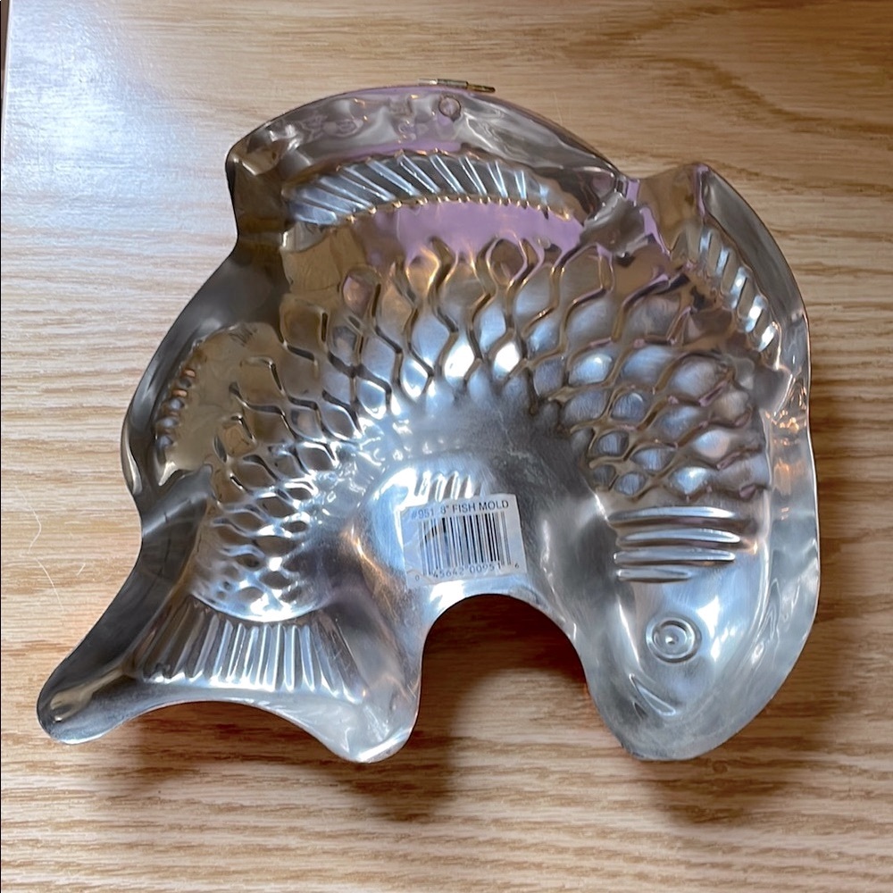 Vintage Tin Lined Copper Fish Jello Mold - Picture 2 of 2
